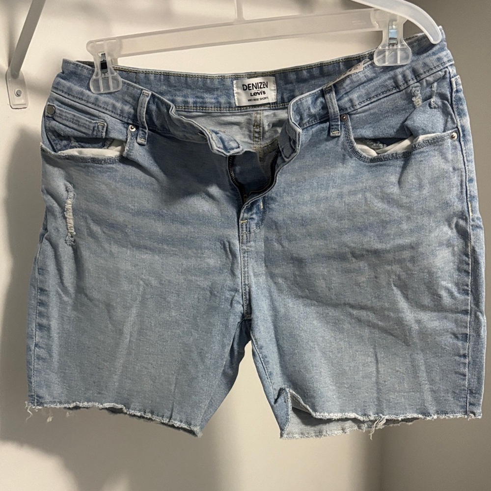 Denizen from Levi's Mid Rise Light Blue Shorts